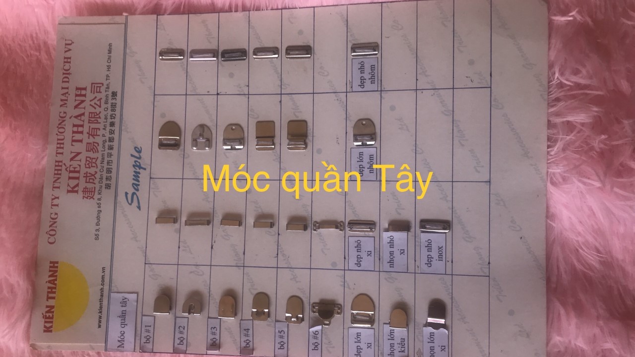 Móc quần tây - Nguyên Phụ Liệu May Mặc Kiến Thành - Công Ty TNHH Thương Mại Dịch Vụ Kiến Thành